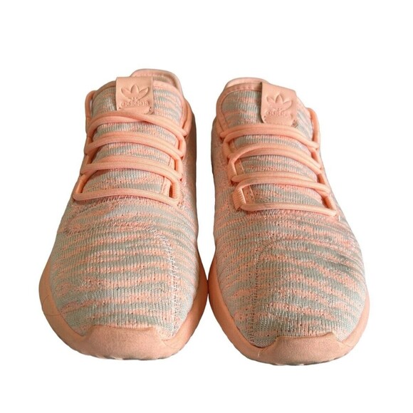 Adidas Womens Sneaker Tubular Shadow Clear Orange Knit Low Top Sz 6.5/7 ? - Picture 5 of 16